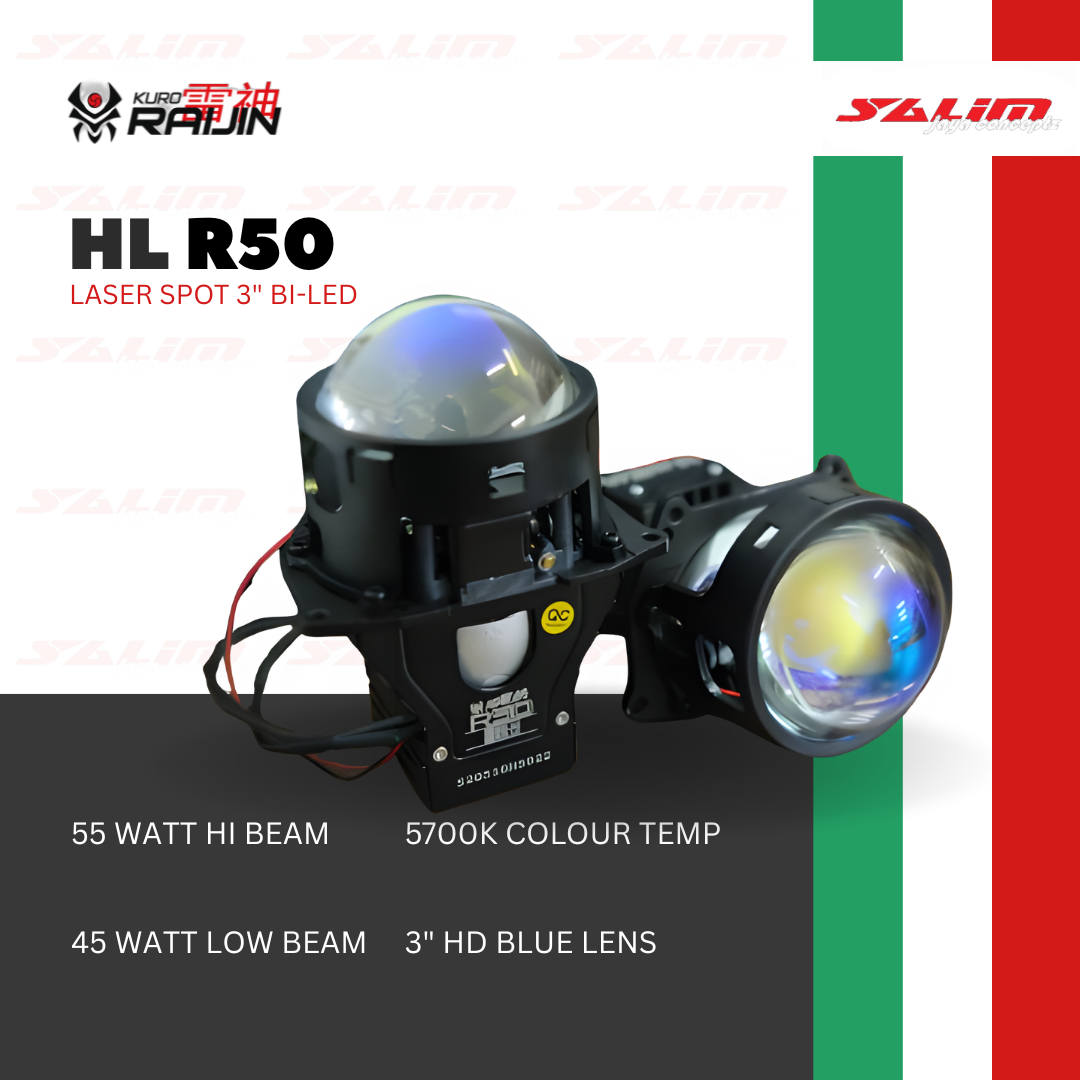 HEADLAMP PROJECTOR KURO RAIJIN R-50 LASER SPOT BILED