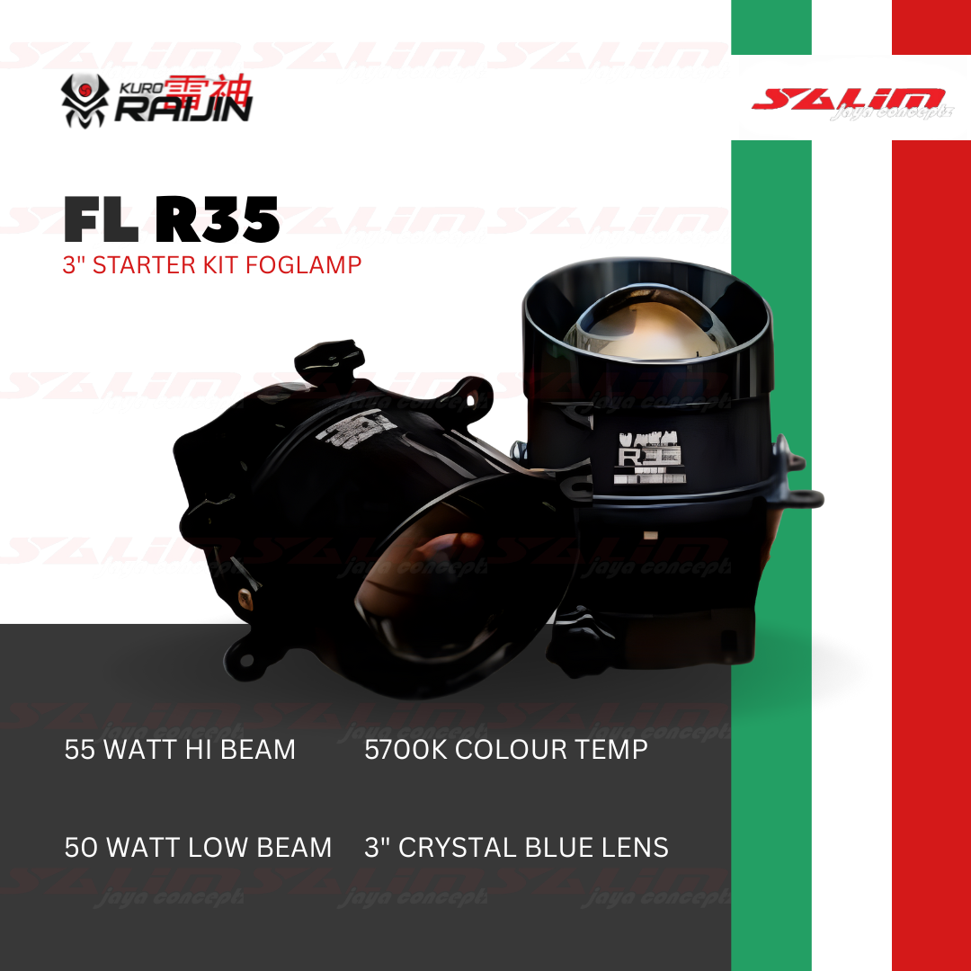 FOGLAMP PROJECTOR KURO RAIJIN R-35
