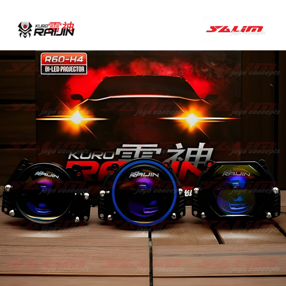 HEADLAMP PROJECTOR KURO RAIJIN R-60 H4