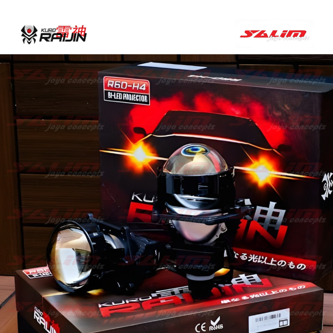 HEADLAMP PROJECTOR KURO RAIJIN R-60 H4