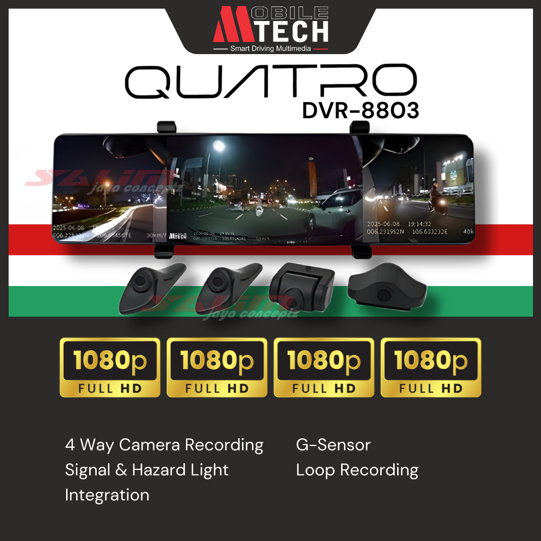 Dash Cam MTech QUATRO DVR-8803