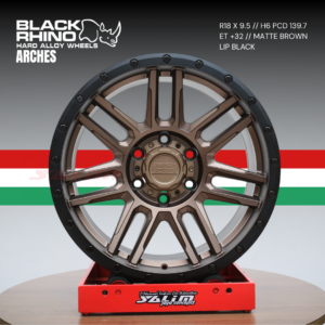 VELG BLACK RHINO ARCHES | MATTE BROWN W/ LIP BLACK