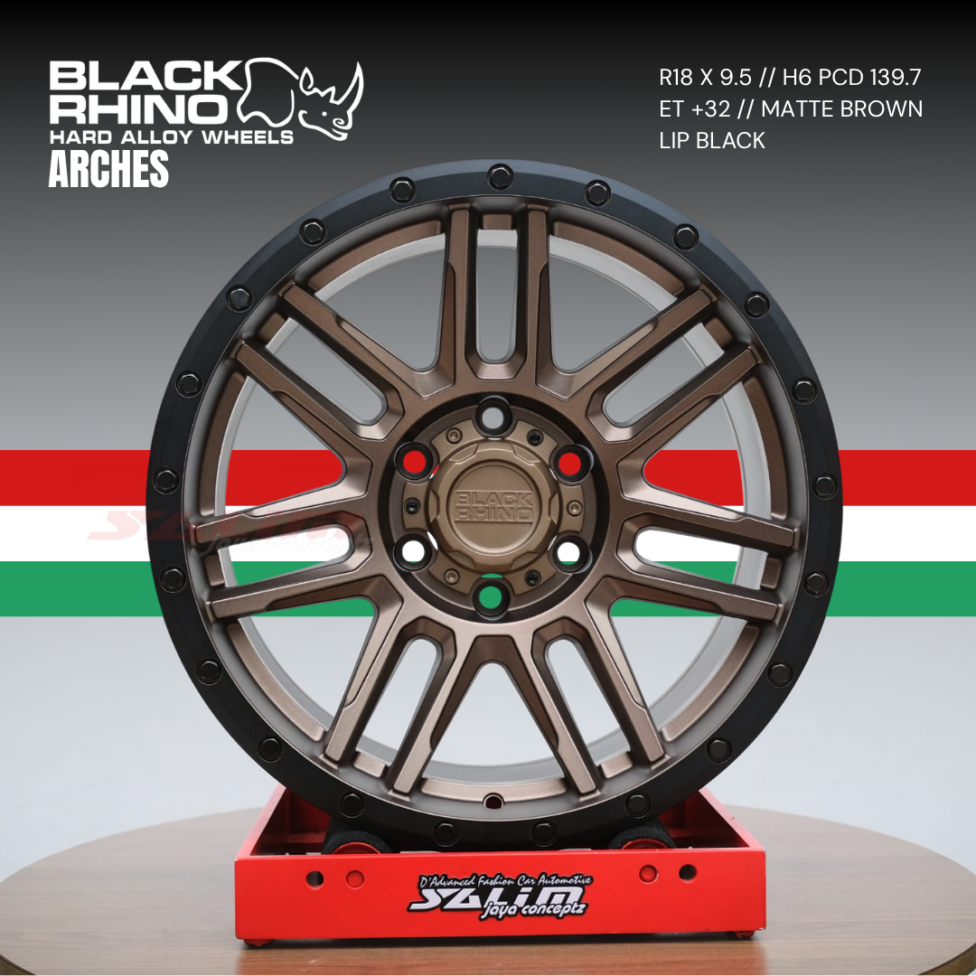 VELG BLACK RHINO ARCHES | MATTE BROWN W/ LIP BLACK