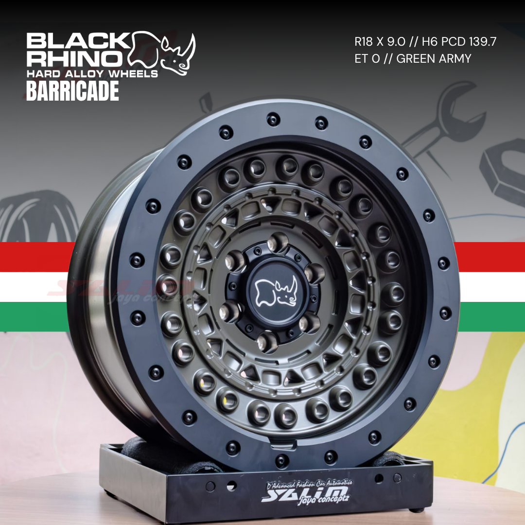 VELG BLACK RHINO BARRICADE | GREEN ARMY